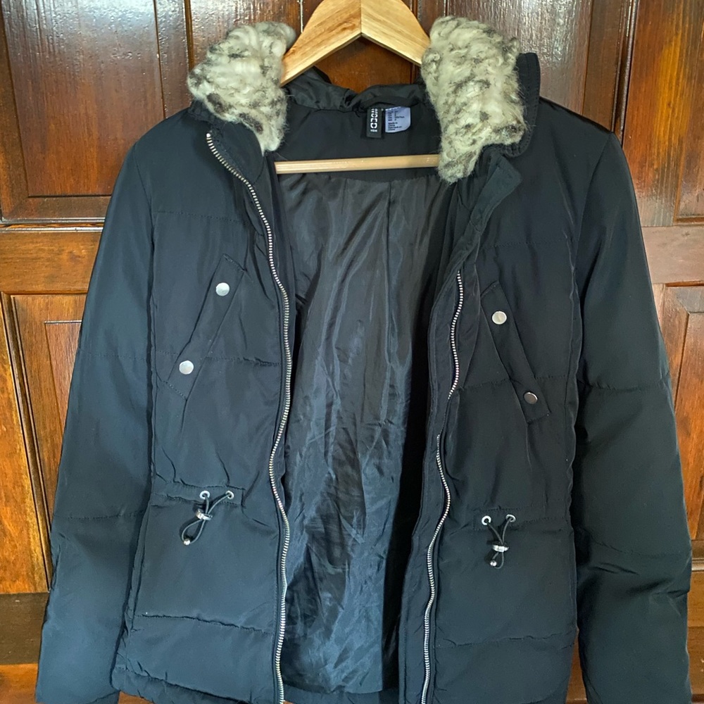 Warm Black Jacket with Hood